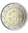 moneda Eslovaquia 2 euros 2014 10 años UE