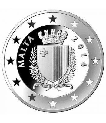 moneda Malta 10 Euros 2014. Charles Camilleri. Plata Proof