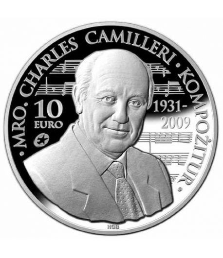 moneda Malta 10 Euros 2014. Charles Camilleri. Plata Proof