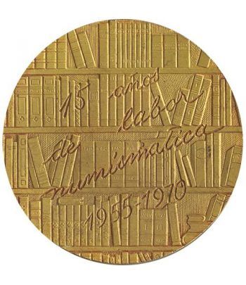 Medalla Asoc. Numismatica Española. Bronce Dorado. Calicó.
