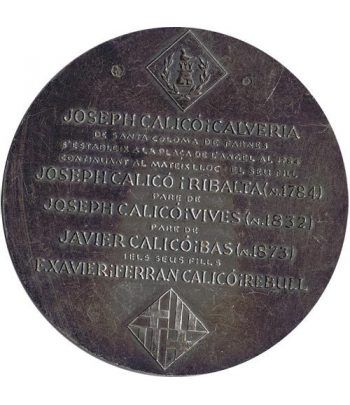 Medalla 175 Aniversario Numismática Calicó. Plata. Calicó