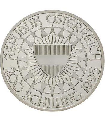 Moneda de plata 200 schillings Austria 1995 Gimnasia ritmica.