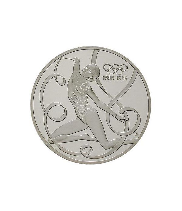 Moneda de plata 200 schillings Austria 1995 Gimnasia ritmica.