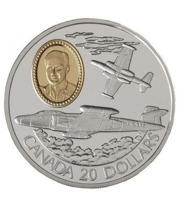 Canada 20$ 1995 Aviación. CF-100 Canuck. Plata.