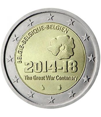moneda conmemorativa 2 euros Belgica 2014 Gran Guerra.