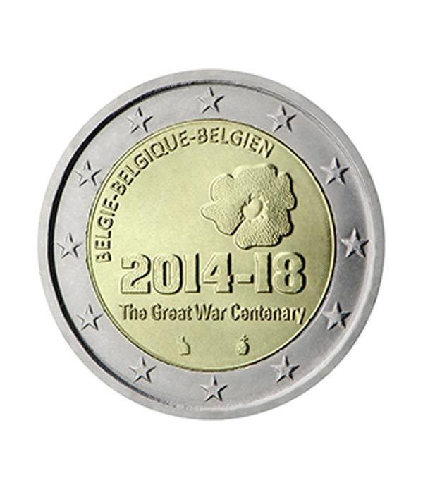 moneda conmemorativa 2 euros Belgica 2014 Gran Guerra.