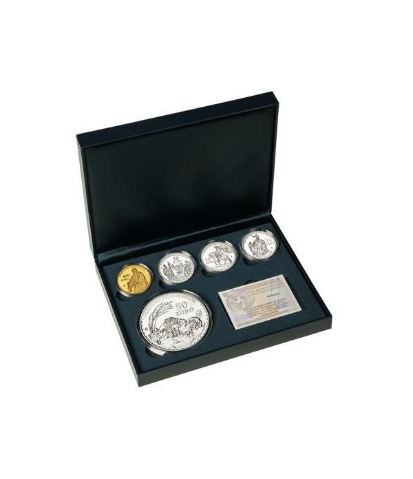 Monedas 2014 Tesoros Españoles. Estuche Oro y Plata.