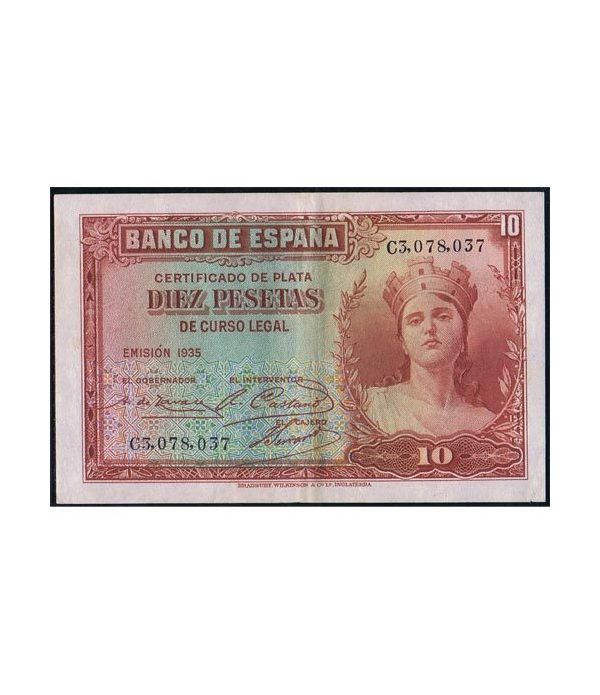 (1935) Banco de España. 10 Pesetas. EBC.  - 4