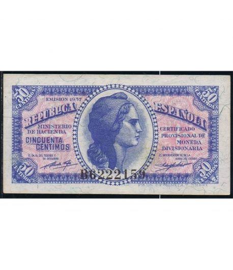 (1937) Republica Española 50 Céntimos. EBC.