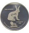 Congo 10 Francs 2006 Lepus europeus. Holograma en vidrio.