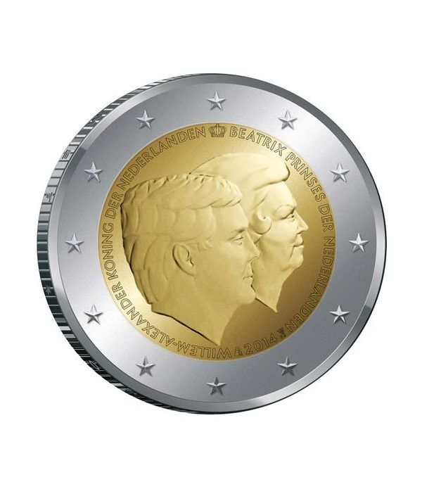 moneda conmemorativa 2 euros Holanda 2014.