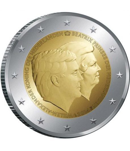 moneda conmemorativa 2 euros Holanda 2014.