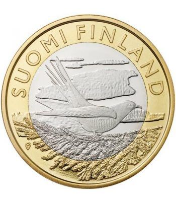 moneda Finlandia 5 Euros 2014. Animales. El Cuco. Cuproniquel