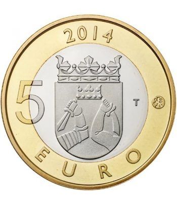 moneda Finlandia 5 Euros 2014. Animales. El Cuco. Cuproniquel