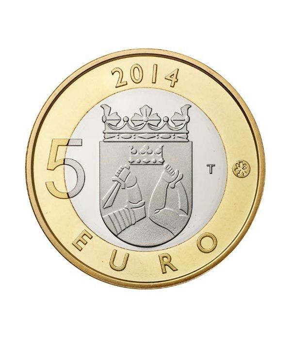 moneda Finlandia 5 Euros 2014. Animales. El Cuco. Cuproniquel