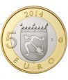 moneda Finlandia 5 Euros 2014. Animales. Colimbo. Cuproniquel