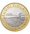 moneda Finlandia 5 Euros 2014. Animales. Colimbo. Cuproniquel