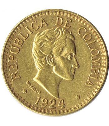 Moneda de oro 2,5 Pesos Colombia 1924.