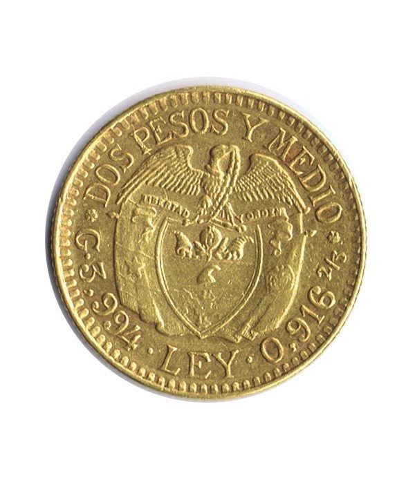 Moneda de oro 2,5 Pesos Colombia 1924.