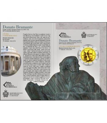 moneda 2 euros San Marino 2014 Donato Bramante