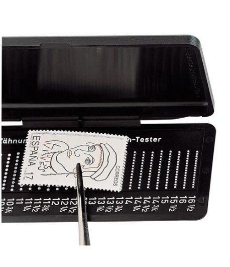 LINDNER Odontometro Phila Combi Box para dentado del sello - 1 LINDNER Odontometro Phila Combi Box para dentado del sello - 1