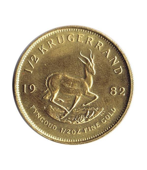 Moneda de oro 1/2 Krugerrand oro puro Sud Africa 1982