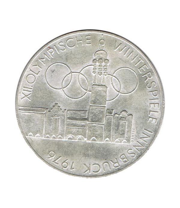 Moneda de plata 100 schilling Austria 1975 JJOO Innsbruck 1976.  - 4