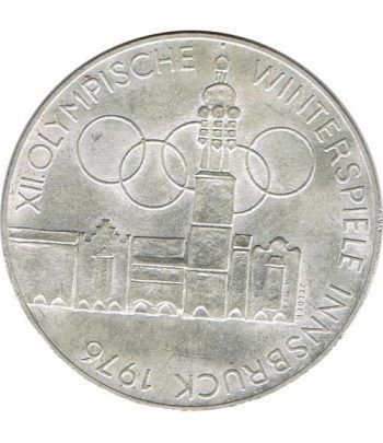 Moneda de plata 100 schilling Austria 1975 JJOO Innsbruck 1976.  - 1