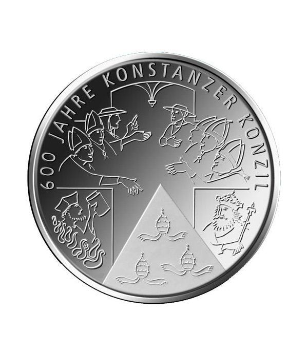 moneda Alemania 10 Euros 2014 F. Concilio Constanza.