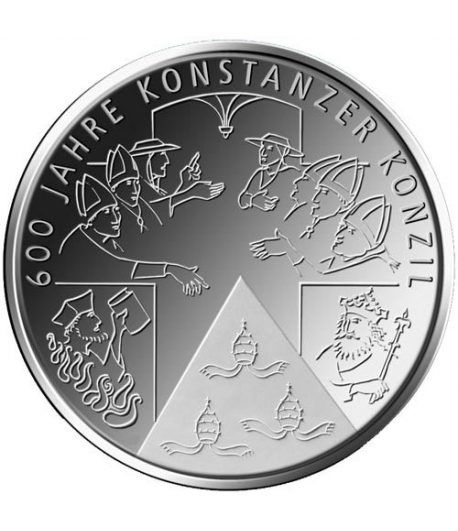 moneda Alemania 10 Euros 2014 F. Concilio Constanza.
