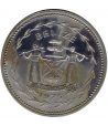 Moneda de plata 5 Dollars Belize 1975. Tucán.