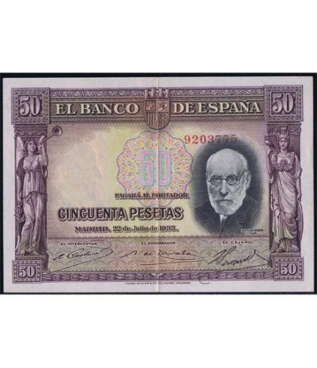 (1935/22/07) Madrid. 50 Pesetas EBC.