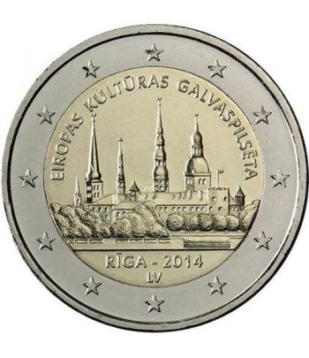 moneda conmemorativa 2 euros Letonia 2014 Riga