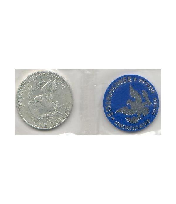 Moneda de plata 1$ Estados Unidos Eisenhower 1971. SC  - 2
