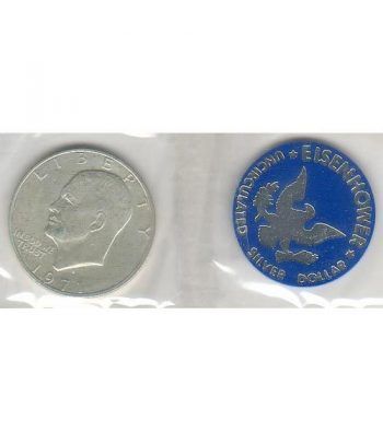 Moneda de plata 1$ Estados Unidos Eisenhower 1971. SC