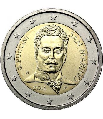 moneda conmemorativa 2 euros San Marino 2014. Puccini.