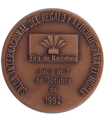 Medalla Salon del Regalo 1992. La Pedrera. Bronce.