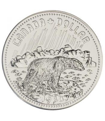 Canada 1$ 1980 Territorio Artico. Oso Polar. Plata