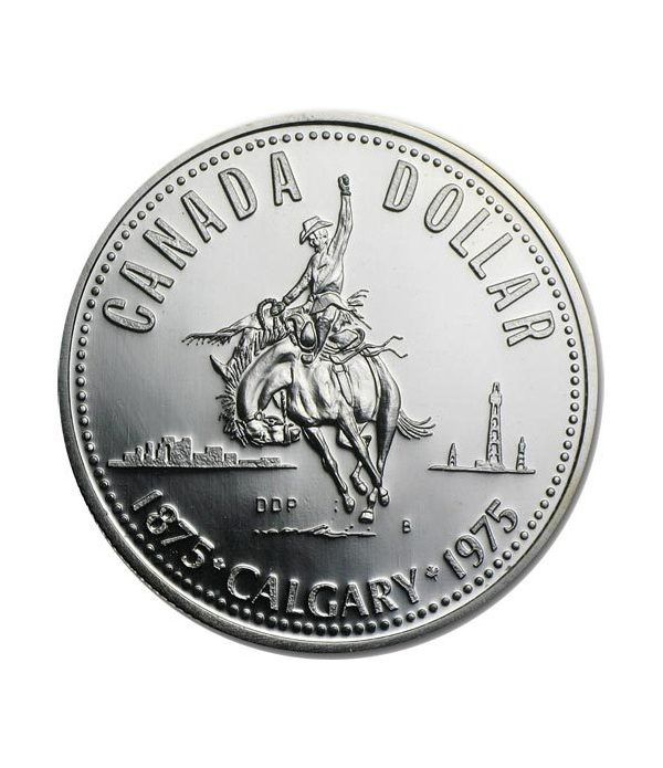 Canada 1$ 1975 100 Aniversario Calgary 1875-1975. Plata.  - 4