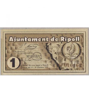 (1937) 1 Pesseta Ajuntament de Ripoll. SC