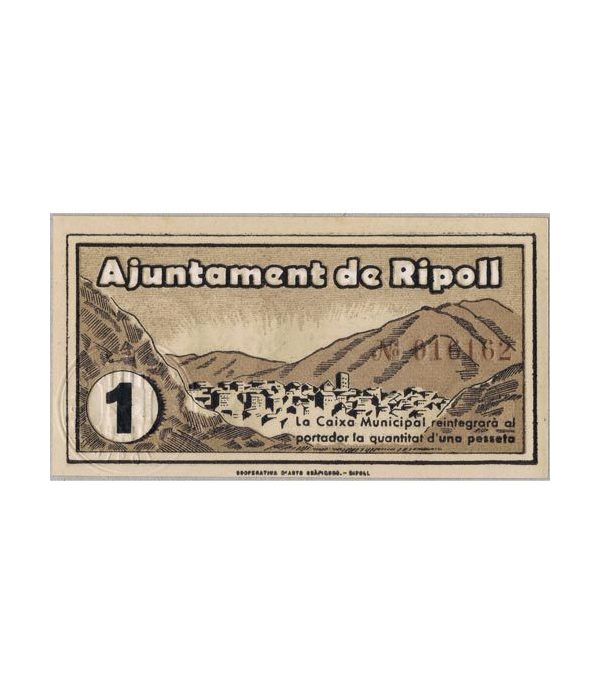 (1937) 1 Pesseta Ajuntament de Ripoll. SC  - 4