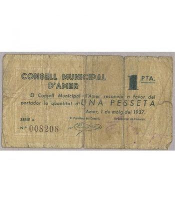(1937) 1 Pesseta Consell Municipal d'Amer. MBC
