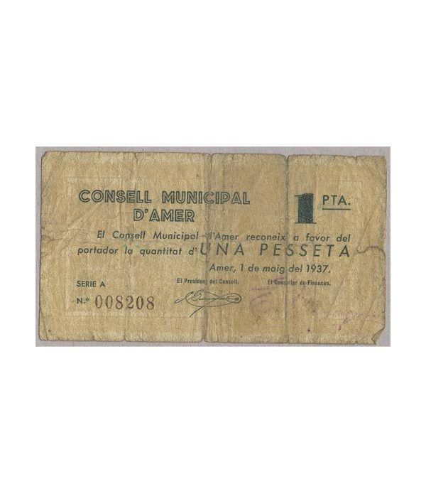 (1937) 1 Pesseta Consell Municipal d'Amer. MBC