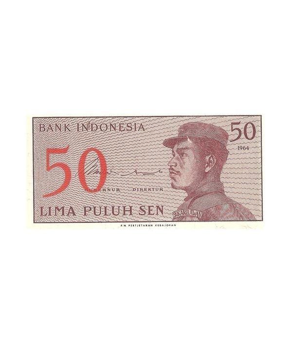 Indonesia 50 Sen. Lima Puluh Sen 1964. SC.  - 4