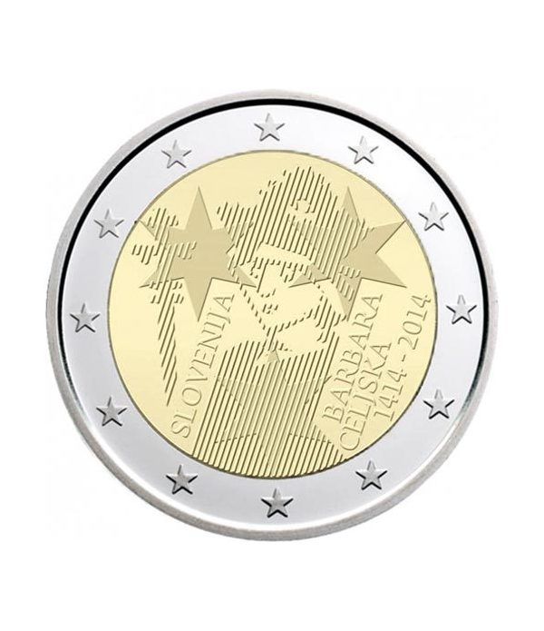 moneda 2 euros Eslovenia 2014 Barbara de Celje.