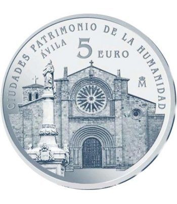 Moneda 2014 Patrimonio de la Humanidad. Avila. 5 euros.
