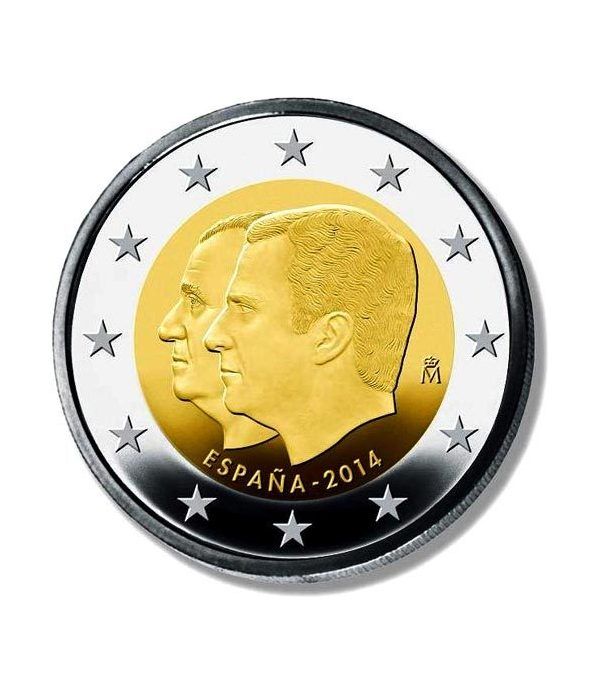 moneda conmemorativa 2 euros España 2014 Felipe VI.