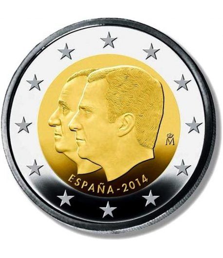 moneda conmemorativa 2 euros España 2014 Felipe VI.