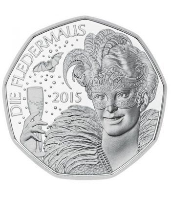 moneda Austria 5 Euros 2015 Año Nuevo. Plata.