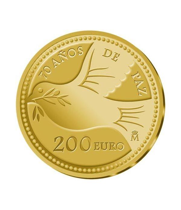 Moneda 2015 70 Años de Paz en Europa. 200 euros. Oro.